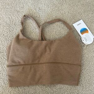 Vuori long line elevation bra wheat heather xs